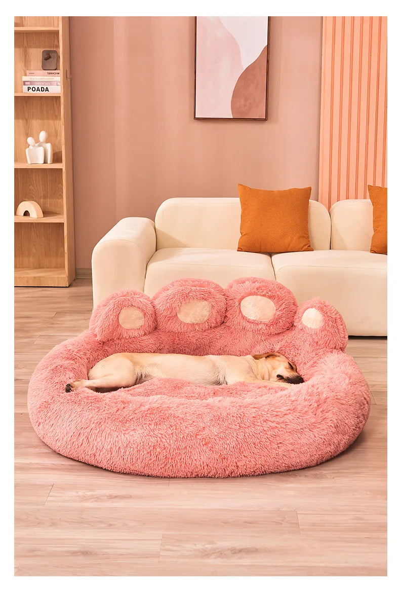 Washable Warm Plush Pet Sofa Bed