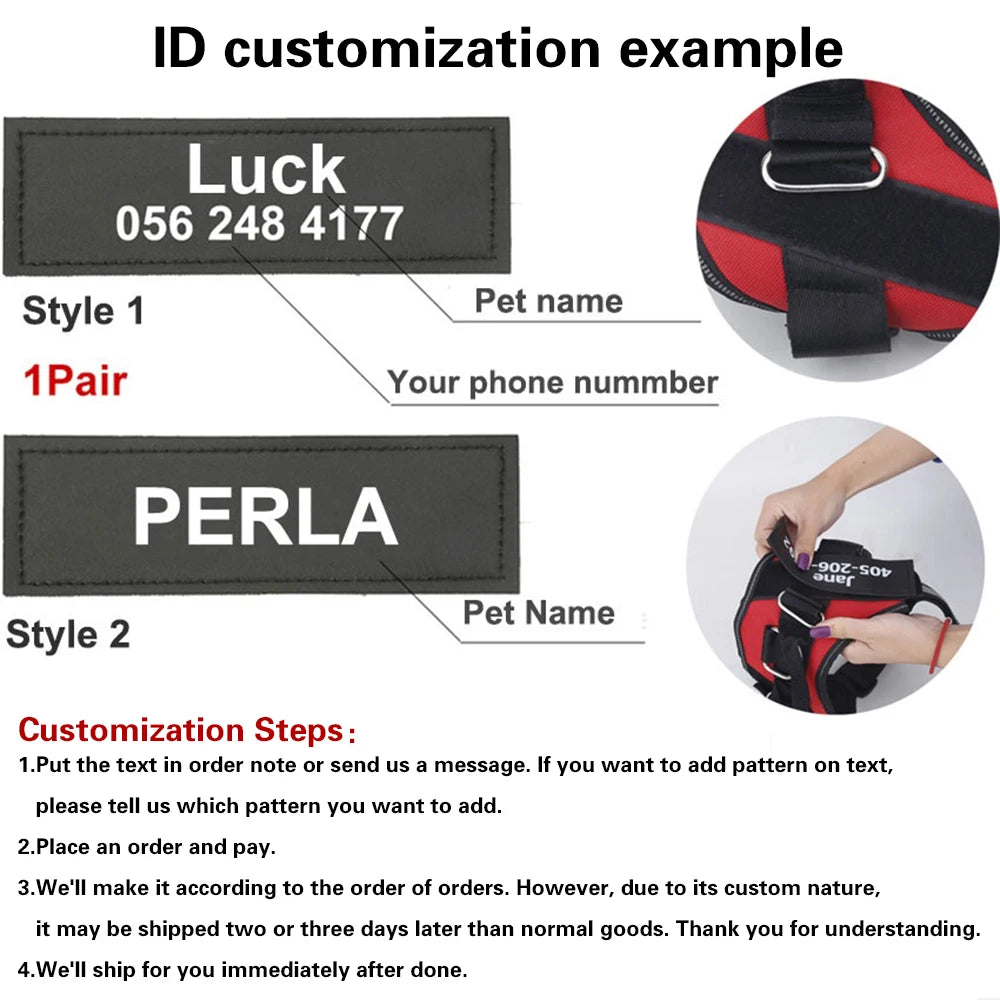 Personalized Reflective Adjustable Harness