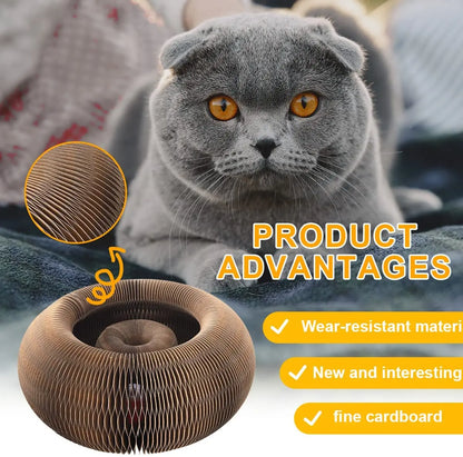 Round Corrugated Scratching Post Toy