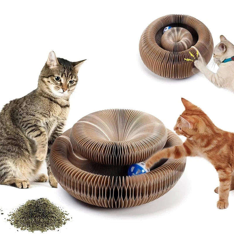 Round Corrugated Scratching Post Toy