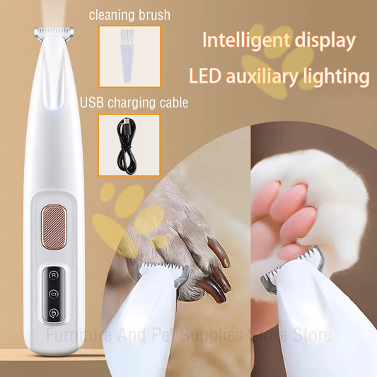 LED Display Pet Paw Trimmer