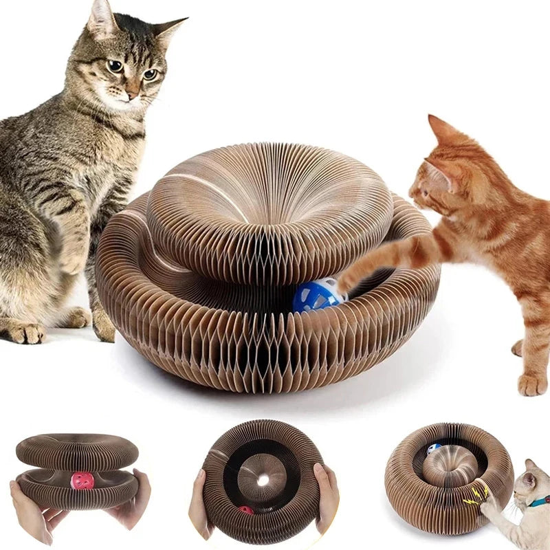 Round Corrugated Scratching Post Toy