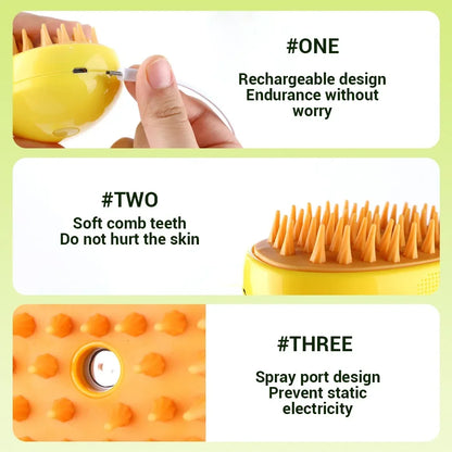 3-In-1 Electric Sprays Massage Comb