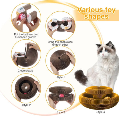 Round Corrugated Scratching Post Toy