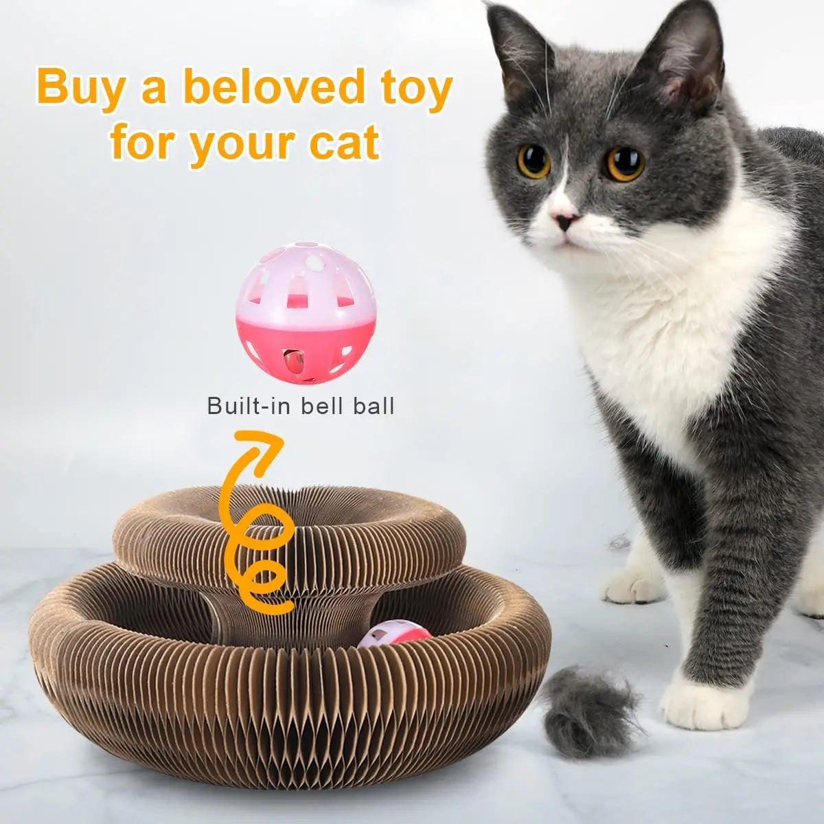 Round Corrugated Scratching Post Toy