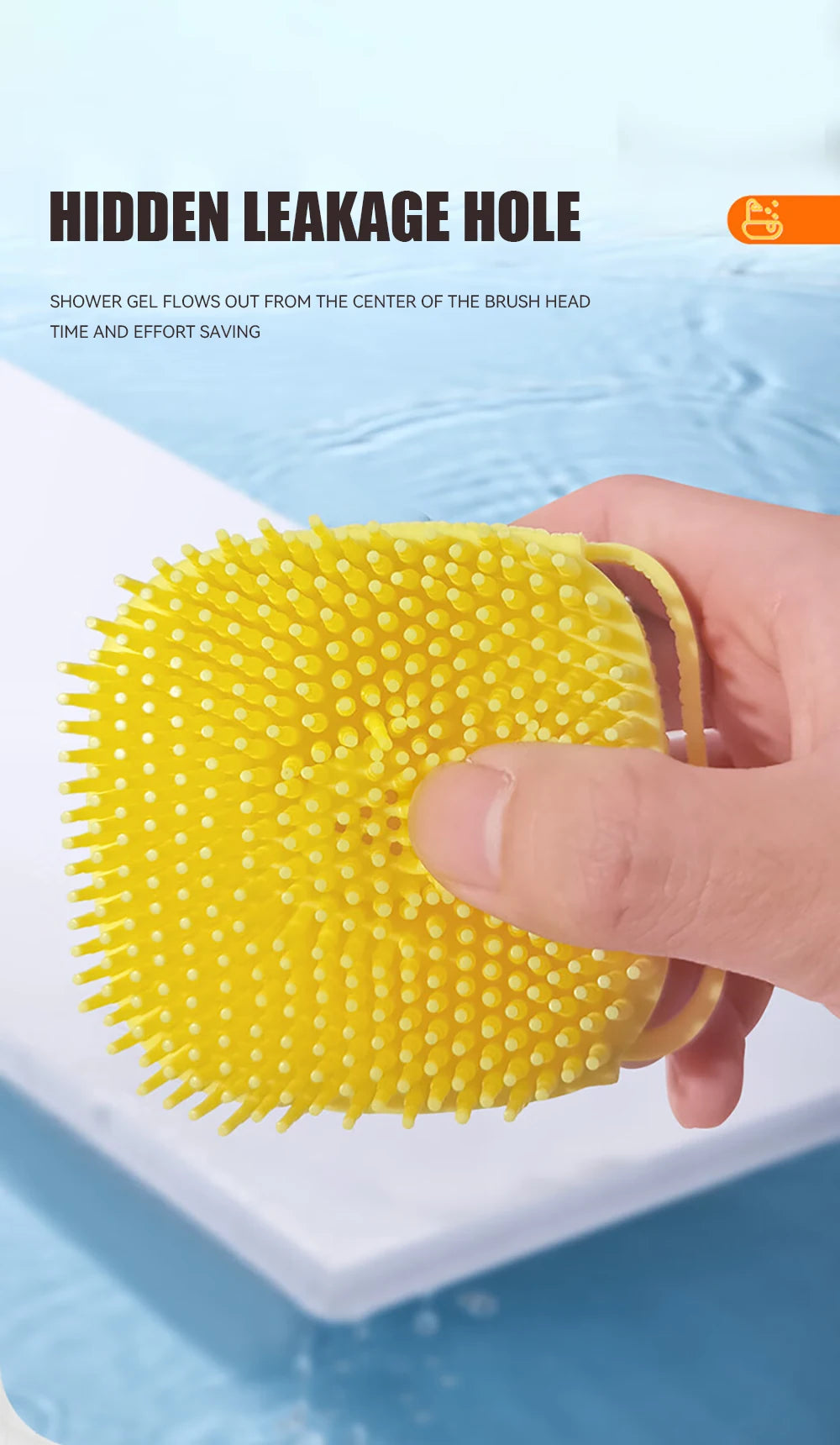 Soft Silicone Pet Shampoo Dispenser Bath Brush