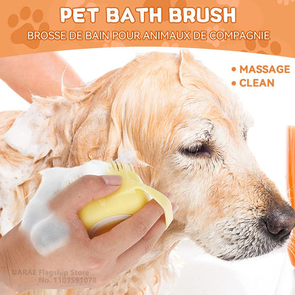 Soft Silicone Pet Shampoo Dispenser Bath Brush