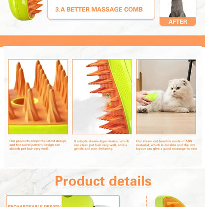 3-In-1 Electric Sprays Massage Comb