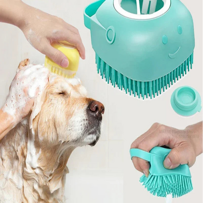 Soft Silicone Pet Shampoo Dispenser Bath Brush