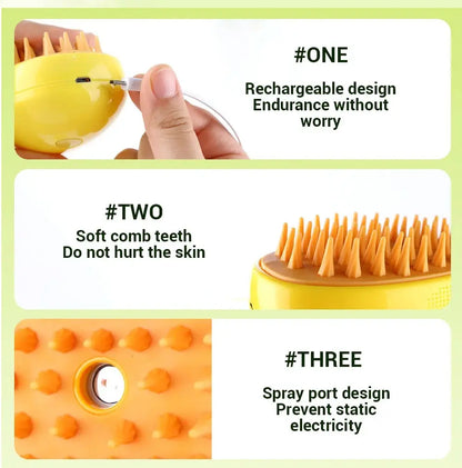 3-In-1 Electric Sprays Massage Comb