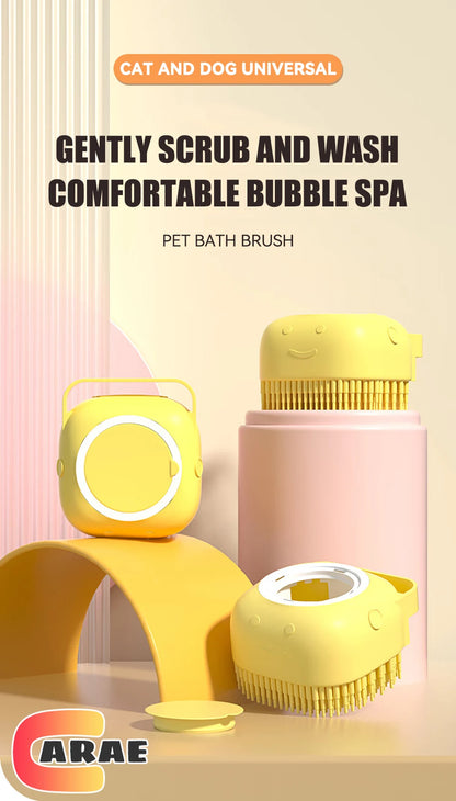 Soft Silicone Pet Shampoo Dispenser Bath Brush