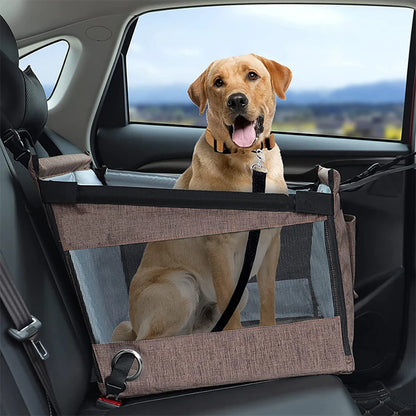 Pet Car Seat Cushion with Hanging Bag