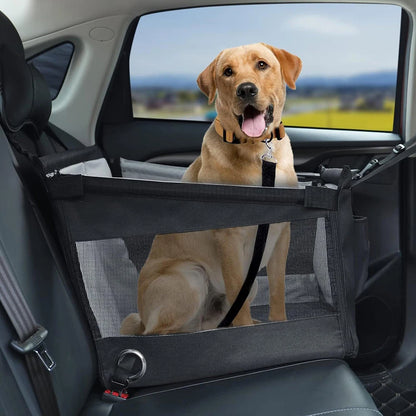 Pet Car Seat Cushion with Hanging Bag