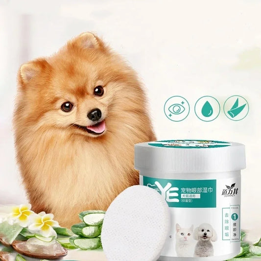 Dog and Cat Grooming Eye Wipes